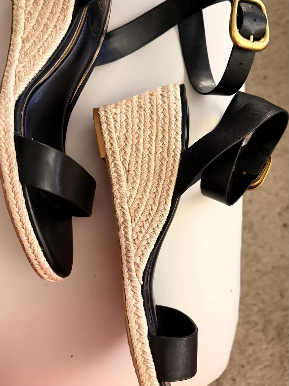 Vince Camuto Black Leather Strappy Sandals